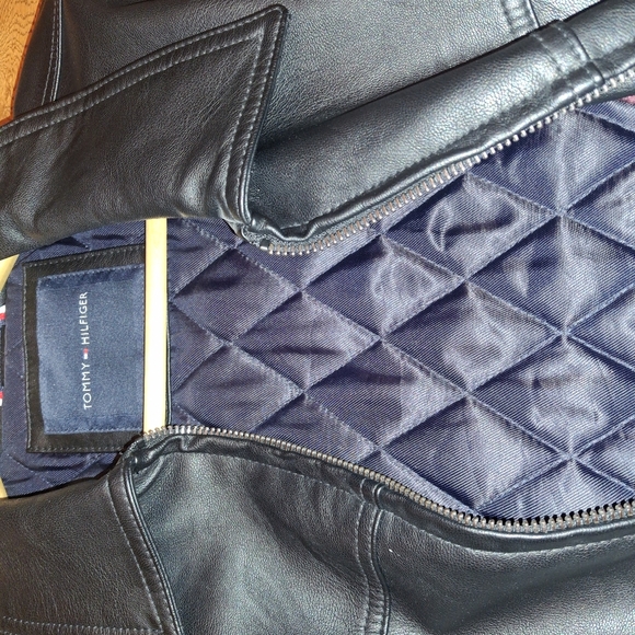 Tommy Hilfiger Faux Leather Jacket, Mens Sz XL Tall - Picture 6 of 8